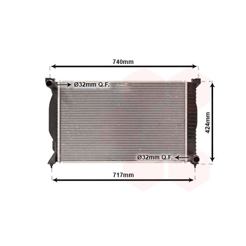 K&uuml;hler, Motork&uuml;hlung VAN WEZEL 03002203 f&uuml;r AUDI