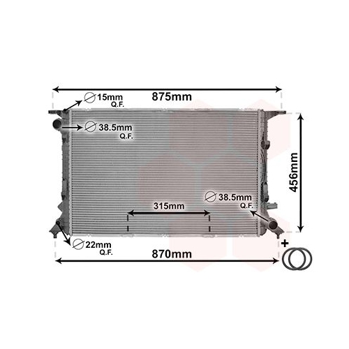 K&uuml;hler, Motork&uuml;hlung VAN WEZEL 03002290 *** IR PLUS *** f&uuml;r AUDI