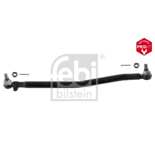 Febi Bilstein 17258 Lenkstange mit Kronenmuttern und Splinten, vom Lenkgetriebe zur 1. Vorderachse , 1 St&uuml;ck