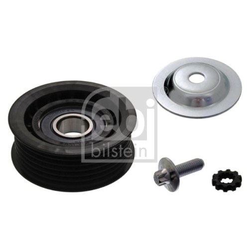 Febi Bilstein 100091 Umlenkrolle f&uuml;r Keilrippenriemen, mit Schraube , 1 St&uuml;ck