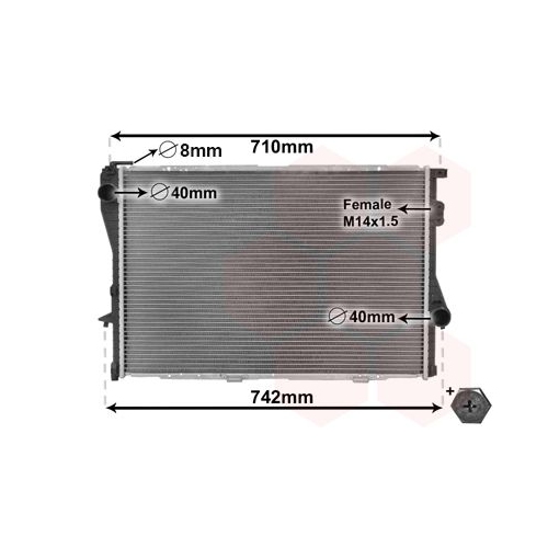 K&uuml;hler, Motork&uuml;hlung VAN WEZEL 06002170 *** IR PLUS *** f&uuml;r BMW