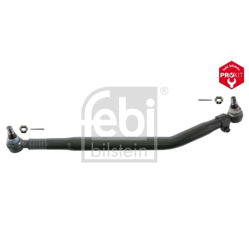 Febi Bilstein 17259 Lenkstange mit Kronenmuttern und Splinten, vom Lenkgetriebe zur 1. Vorderachse , 1 St&uuml;ck