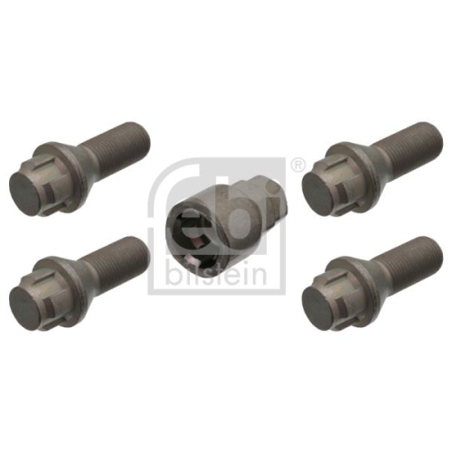 febi bilstein 47550 1 Satz Radschrauben abschlie&szlig;bar M14 x 1,25x23 SW17 / 19mm Kegelbund