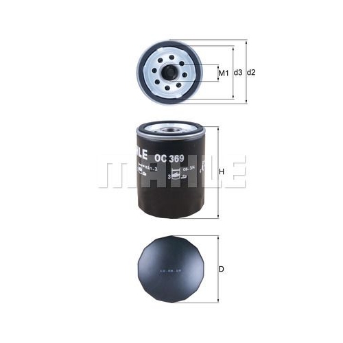 &Ouml;lfilter KNECHT OC 369 f&uuml;r MERCEDES-BENZ MITSUBISHI SMART
