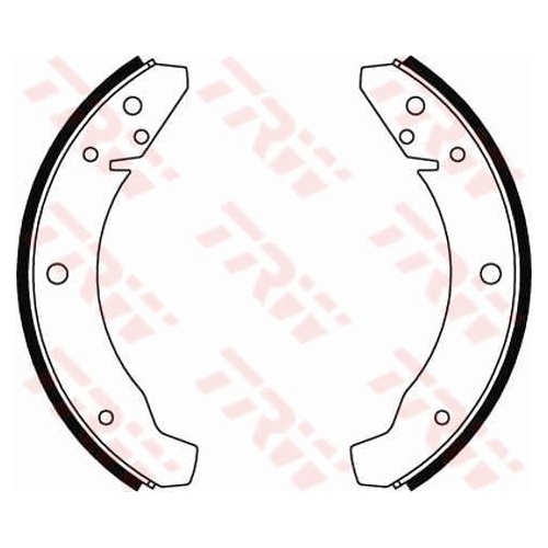 Bremsbackensatz TRW GS8025 f&uuml;r AUDI PORSCHE SEAT SKODA VW, Hinterachse