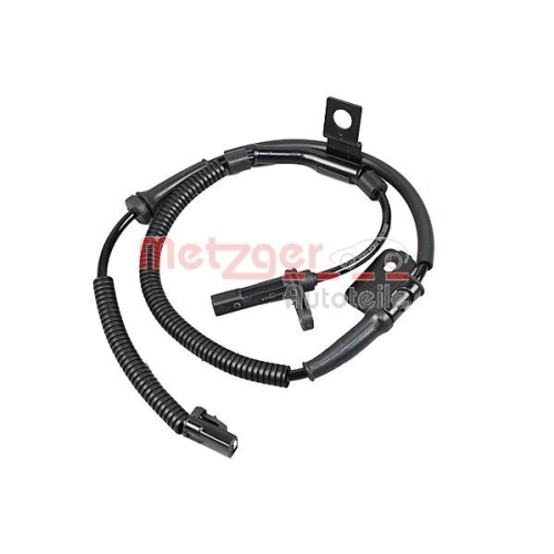 Sensor, Raddrehzahl METZGER 09001055 f&uuml;r KIA, Vorderachse rechts