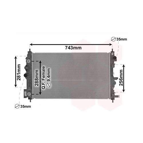 K&uuml;hler, Motork&uuml;hlung VAN WEZEL 08002046 f&uuml;r CHEVROLET