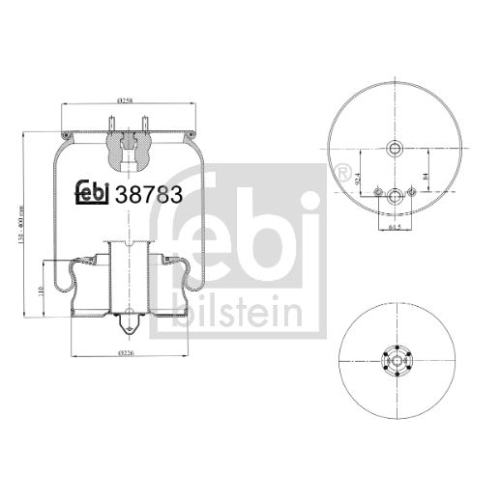 Febi Bilstein 38783 Luftfederbalg mit Stahlkolben , 1 St&uuml;ck