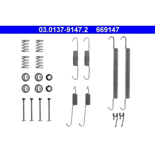 Zubeh&ouml;rsatz, Bremsbacken ATE 03.0137-9147.2 f&uuml;r BMW, Hinterachse