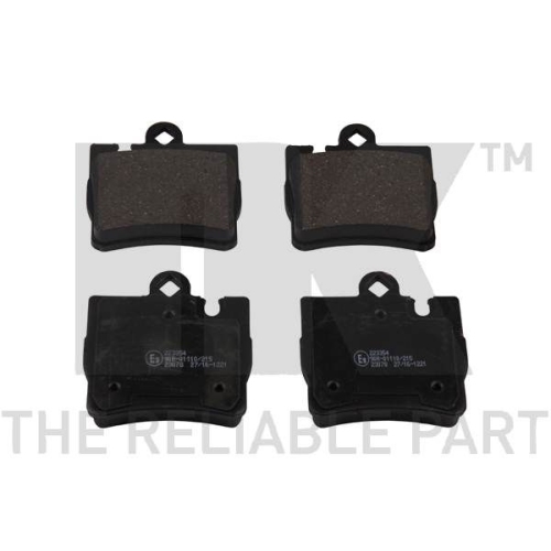 Bremsbelagsatz, Scheibenbremse NK 223354 f&uuml;r MERCEDES-BENZ, Hinterachse