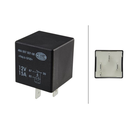 Multifunktionsrelais HELLA 4RA 007 507-081 f&uuml;r AUDI SEAT SKODA VW, fahrerseitig