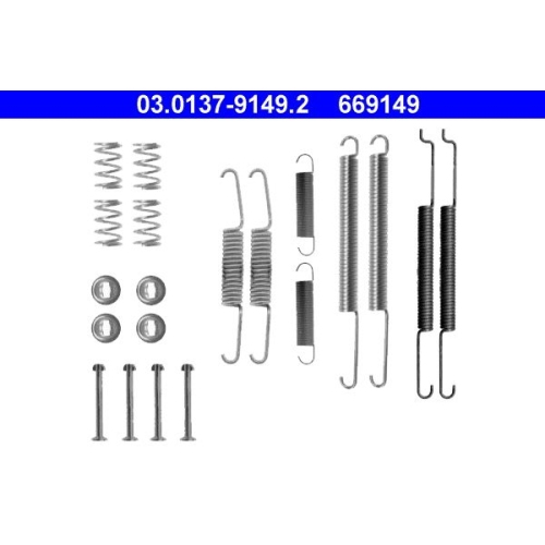 Zubeh&ouml;rsatz, Bremsbacken ATE 03.0137-9149.2 f&uuml;r SEAT SKODA VAG, Hinterachse