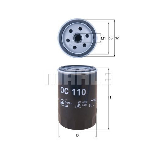 &Ouml;lfilter KNECHT OC 110 f&uuml;r FORD GMC MERCEDES-BENZ