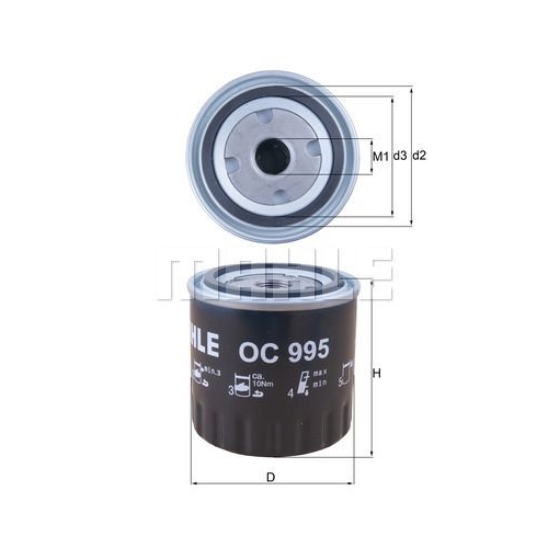 &Ouml;lfilter KNECHT OC 995 f&uuml;r NISSAN RENAULT SUZUKI INFINITI