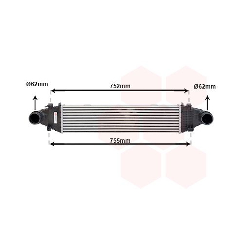 Ladeluftk&uuml;hler VAN WEZEL 30004525 f&uuml;r MERCEDES-BENZ