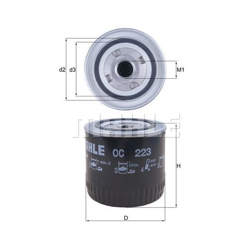 &Ouml;lfilter KNECHT OC 223 f&uuml;r CHRYSLER FORD GMC RENAULT RENAULT TRUCKS