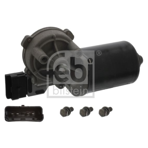 Febi Bilstein 38800 Scheibenwischermotor mit Anbaumaterial , 1 St&uuml;ck