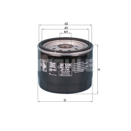 &Ouml;lfilter KNECHT OC 239 f&uuml;r FORD MAZDA KIA