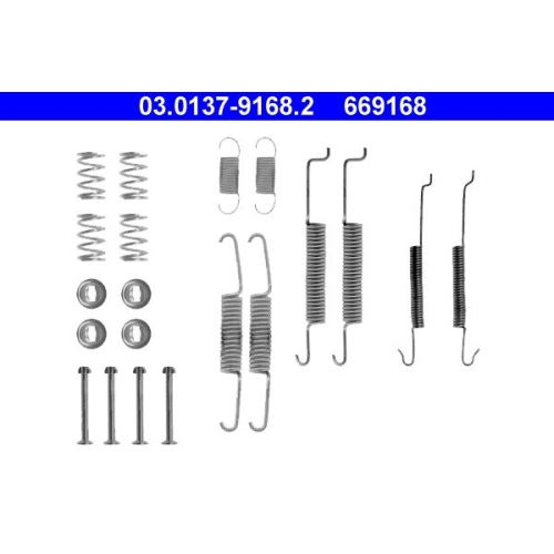 Zubeh&ouml;rsatz, Bremsbacken ATE 03.0137-9168.2 f&uuml;r SEAT SKODA VAG, Hinterachse