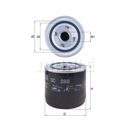 &Ouml;lfilter KNECHT OC 288 f&uuml;r CHRYSLER FORD MAZDA ROVER