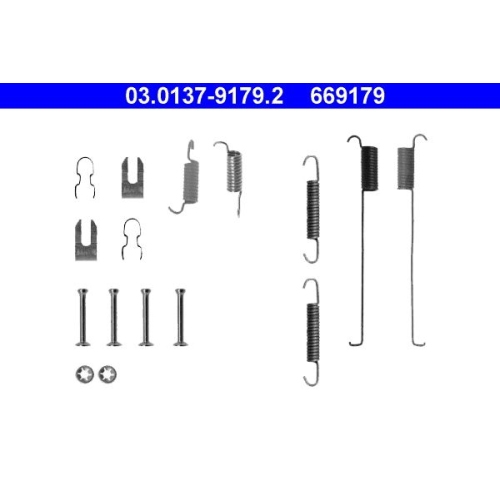 Zubeh&ouml;rsatz, Bremsbacken ATE 03.0137-9179.2 f&uuml;r FORD, Hinterachse, hinten