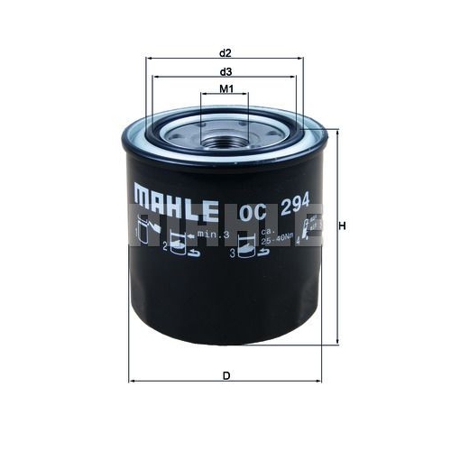 &Ouml;lfilter KNECHT OC 294 f&uuml;r TOYOTA