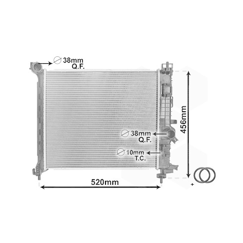 K&uuml;hler, Motork&uuml;hlung VAN WEZEL 37002562 *** IR PLUS *** f&uuml;r OPEL