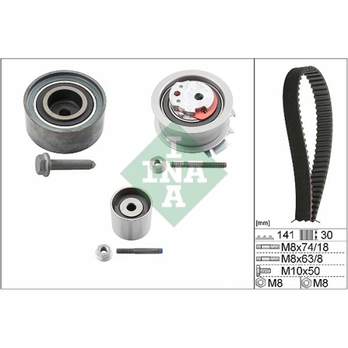 Zahnriemensatz INA 530 0405 10 f&uuml;r AUDI CHRYSLER DODGE MITSUBISHI SEAT SKODA VW