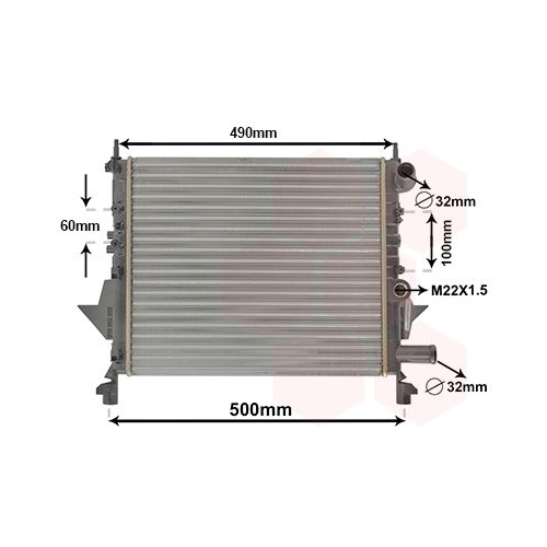 K&uuml;hler, Motork&uuml;hlung VAN WEZEL 43002206 f&uuml;r RENAULT