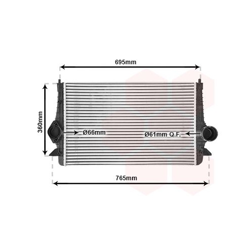Ladeluftk&uuml;hler VAN WEZEL 58004251 f&uuml;r FORD VW