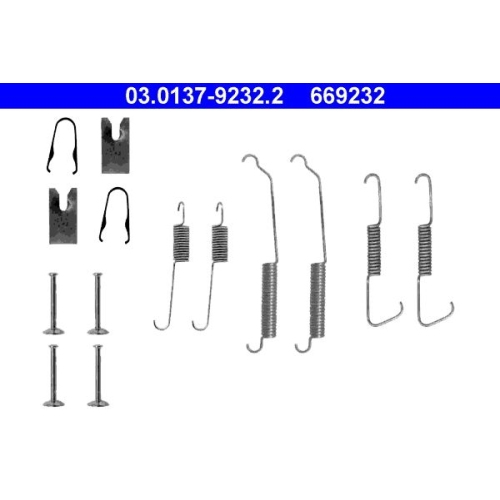 Zubeh&ouml;rsatz, Bremsbacken ATE 03.0137-9232.2 f&uuml;r MERCEDES-BENZ, Hinterachse
