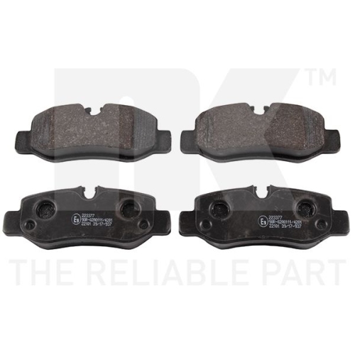 Bremsbelagsatz, Scheibenbremse NK 223377 f&uuml;r MERCEDES-BENZ, Hinterachse