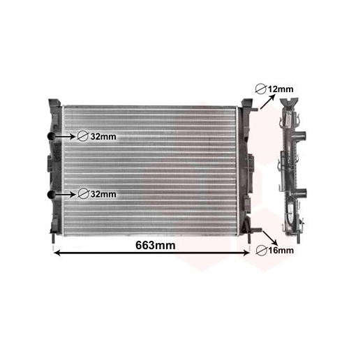 K&uuml;hler, Motork&uuml;hlung VAN WEZEL 43002307 f&uuml;r RENAULT