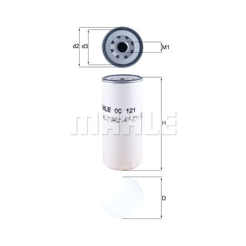 &Ouml;lfilter KNECHT OC 121 f&uuml;r FIAT FORD GMC MACK MAN RENAULT VOLVO ERF O & K CLAAS