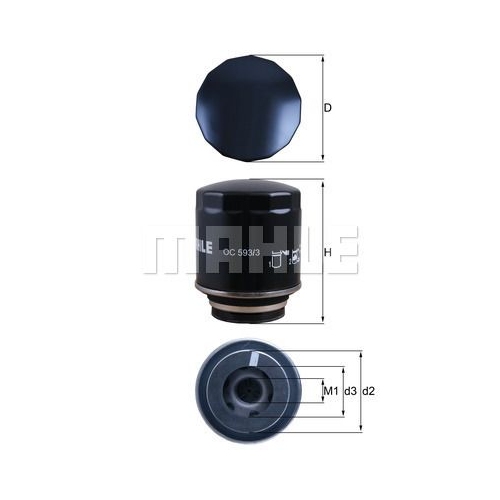 &Ouml;lfilter KNECHT OC 593/3 f&uuml;r VAG VW (SVW)