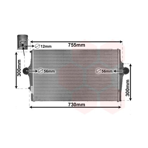 Ladeluftk&uuml;hler VAN WEZEL 59004137 f&uuml;r VOLVO, mitte
