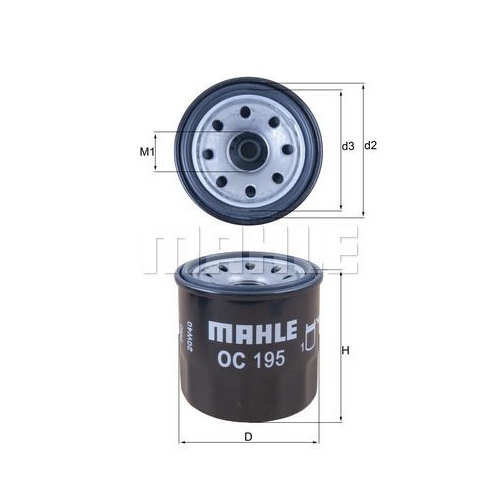 &Ouml;lfilter KNECHT OC 195 f&uuml;r MAZDA MITSUBISHI SUBARU JOHN DEERE YANMAR ISEKI