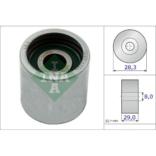 Umlenk-/F&uuml;hrungsrolle, Zahnriemen INA 532 0522 10 f&uuml;r TATA