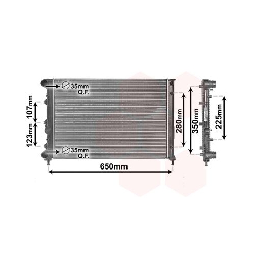 K&uuml;hler, Motork&uuml;hlung VAN WEZEL 01002078 f&uuml;r ALFA ROMEO