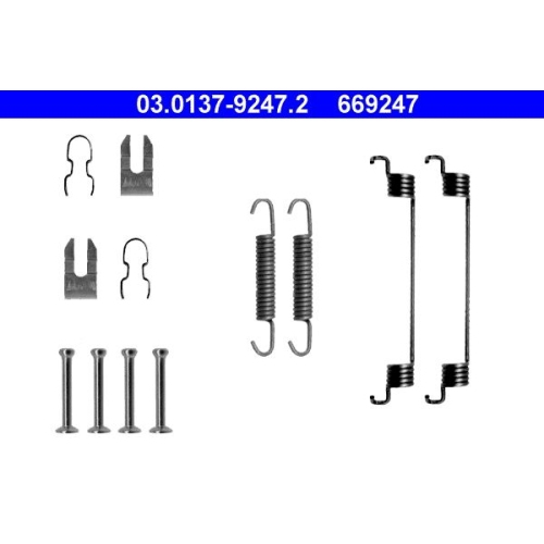 Zubeh&ouml;rsatz, Bremsbacken ATE 03.0137-9247.2 f&uuml;r FORD, Hinterachse, hinten