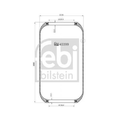 Febi Bilstein 40399 Luftfederbalg ohne Kolben, 1 St&uuml;ck