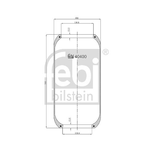 Febi Bilstein 40400 Luftfederbalg ohne Kolben, 1 St&uuml;ck