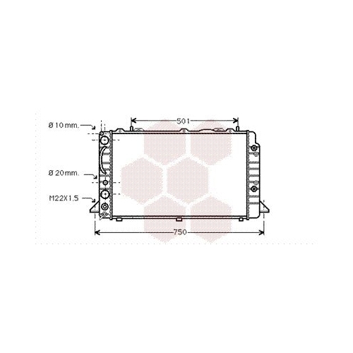 K&uuml;hler, Motork&uuml;hlung VAN WEZEL 03002090 f&uuml;r AUDI