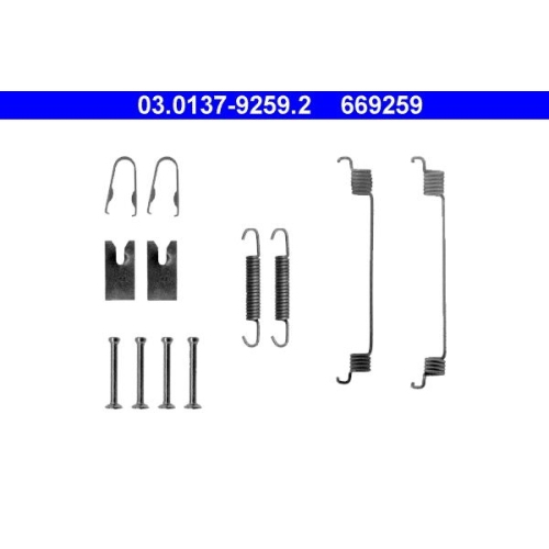 Zubeh&ouml;rsatz, Bremsbacken ATE 03.0137-9259.2 f&uuml;r FORD, Hinterachse