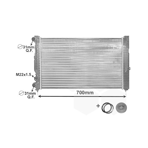 K&uuml;hler, Motork&uuml;hlung VAN WEZEL 03002123 *** IR PLUS *** f&uuml;r AUDI VAG