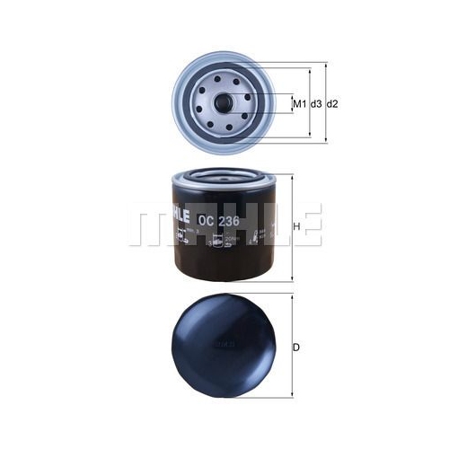 &Ouml;lfilter KNECHT OC 236 f&uuml;r CHRYSLER NISSAN PIAGGIO RENAULT TRUCKS DIECI