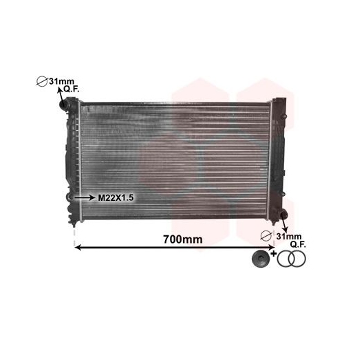 K&uuml;hler, Motork&uuml;hlung VAN WEZEL 03002124 *** IR PLUS *** f&uuml;r AUDI
