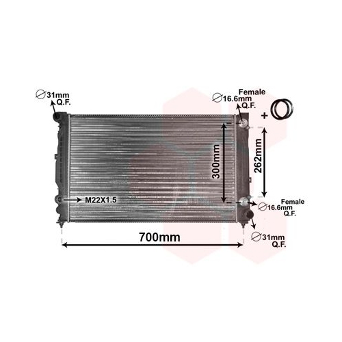 K&uuml;hler, Motork&uuml;hlung VAN WEZEL 03002125 *** IR PLUS *** f&uuml;r AUDI