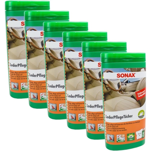 Sonax 4061659064658 04123000 Lederpfleget&uuml;cher Box 6x25 St&uuml;ck