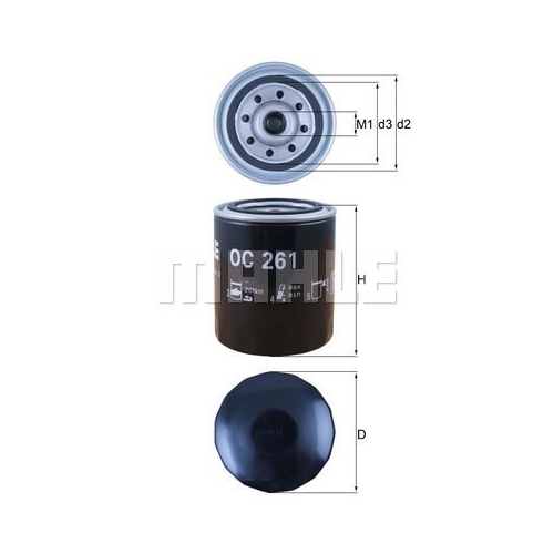 &Ouml;lfilter KNECHT OC 261 f&uuml;r GMC MAN RENAULT ROVER MWM RENAULT TRUCKS PERKINS GLAS